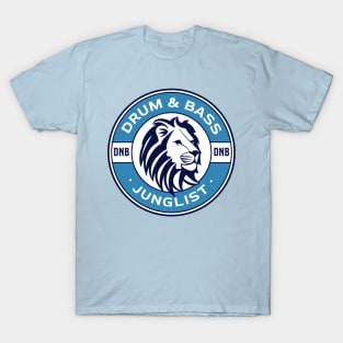 DRUM AND BASS  - Lifesaver Lion (blue) T-Shirt